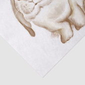 Papier de soie de soie Brown de lapin d'aquarelle (Détail)