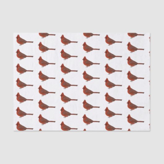 Papier de soie de soie cardinal géométrique (Recto)