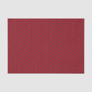 Papier de soie de soie chic de motif de rouge et