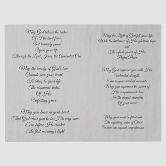 Papier de soie de soie chrétien de Decoupage de (Recto)