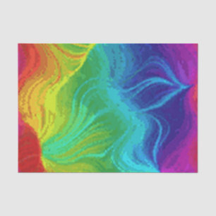 Papier de soie de soie crépusculaire d'arc-en-ciel