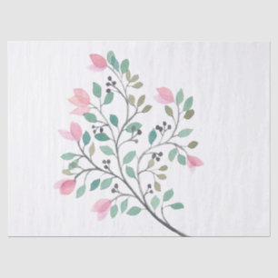 Papier de soie de soie d'aquarelle de bouganvillée
