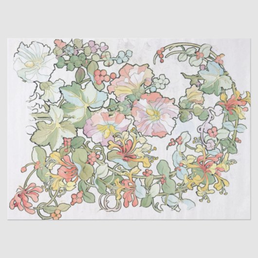 Papier de soie de soie d'art de fleurs de rose (Recto)