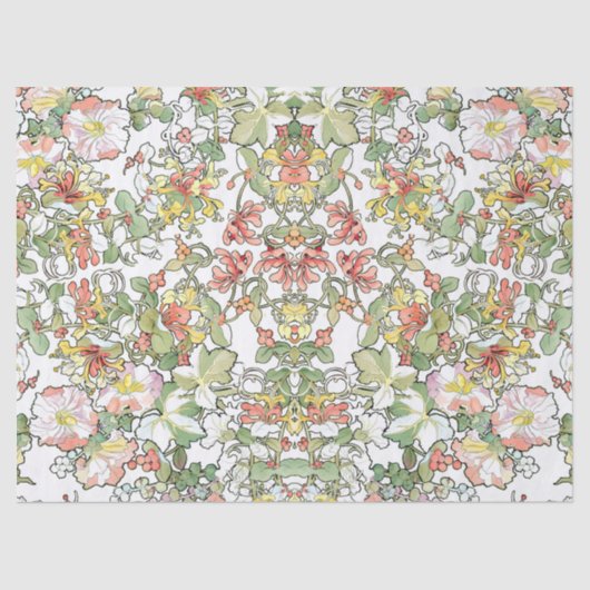 Papier de soie de soie d'art de fleurs de rose (Recto)