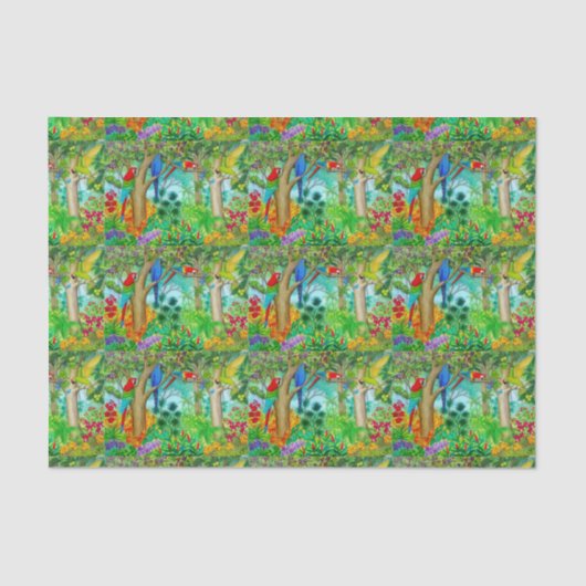 Papier de soie de soie d'art de jungle de (Recto)