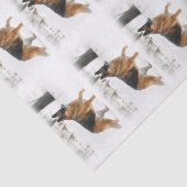 Papier de soie de soie de berger allemand (Détail)