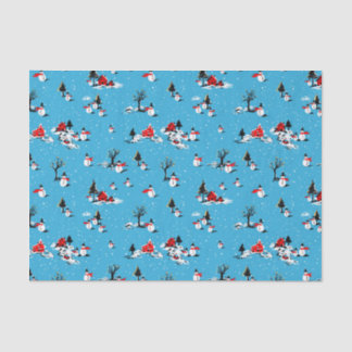 Papier de soie de soie de bonhomme de neige de