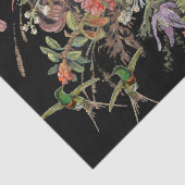 Papier de soie de soie de bouquet de fleurs (Détail)