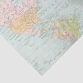 Papier de soie de soie de carte du monde (Détail)