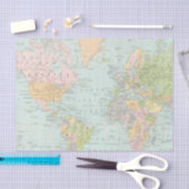 Papier de soie de soie de carte du monde (Artisanat)