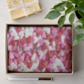 Papier de soie de soie de coeur de sucrerie de (Cadeau)