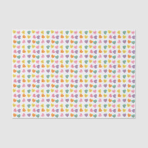 Papier de soie de soie de coeurs de sucrerie de