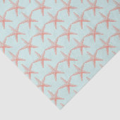 Papier de soie de soie de corail bleu vert léger (Détail)