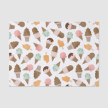 Papier de soie de soie de cornets de crème glacée