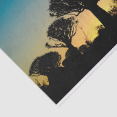 Papier de soie de soie de coucher du soleil de (Détail)