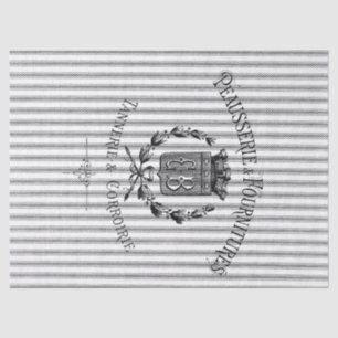 Papier de soie de soie de coutil français - noir