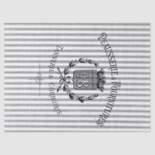 Papier de soie de soie de coutil français - noir (Recto)