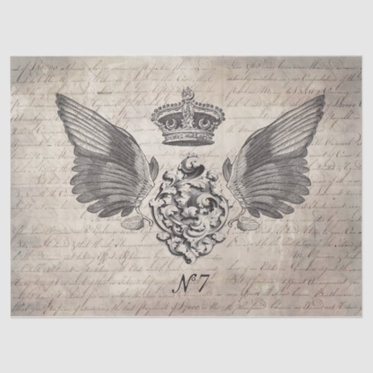 papier de soie de soie de Decoupage d'ailes (Recto)