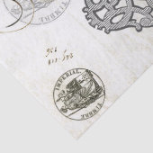 Papier de soie de soie de Decoupage de manuscrit (Détail)