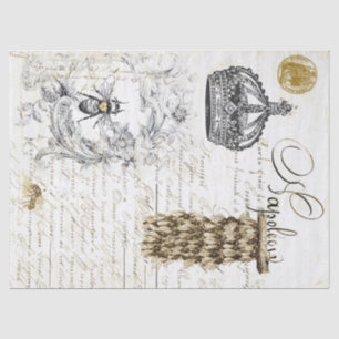 Papier de soie de soie de Decoupage de manuscrit