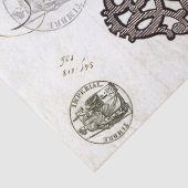 Papier de soie de soie de Decoupage de manuscrit (Détail)