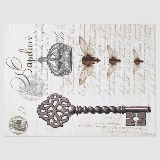 Papier de soie de soie de Decoupage de manuscrit (Recto)