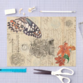 Papier de soie de soie de Decoupage de papillon de (Artisanat)