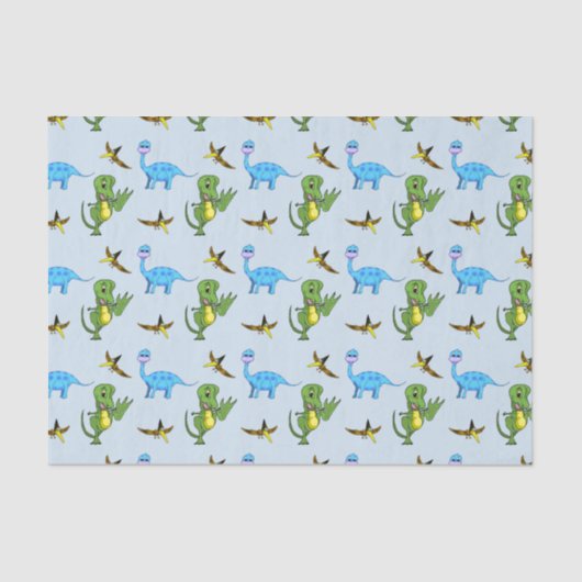 Papier de soie de soie de dinosaures (Recto)