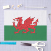 Papier de soie de soie de drapeau de Gallois (Artisanat)