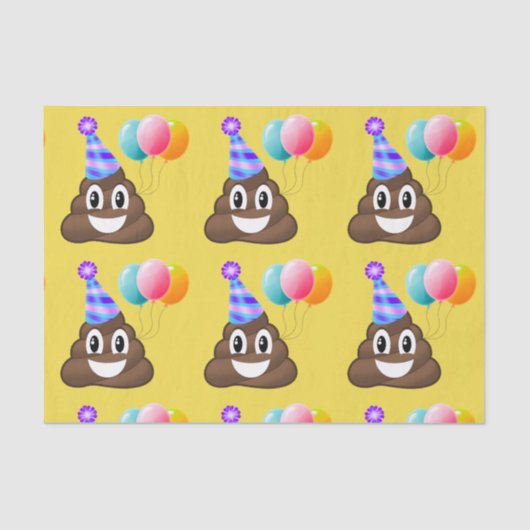 Papier de soie de soie de dunette d'Emoji de fête (Recto)