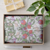 Papier de soie de soie de fleur de pois doux (Cadeau)