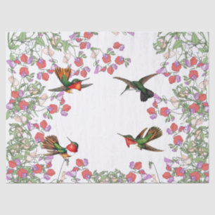 Papier de soie de soie de fleur de pois doux