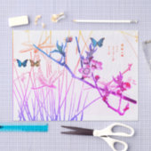 PAPIER DE SOIE DE SOIE DE FLEURS DE CERISIER (Artisanat)