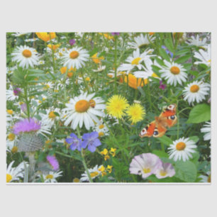Papier de soie de soie de fleurs sauvages