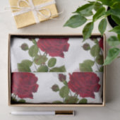 Papier de soie de soie de jardin de roses rouges (Cadeau)