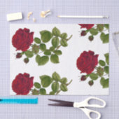 Papier de soie de soie de jardin de roses rouges (Artisanat)