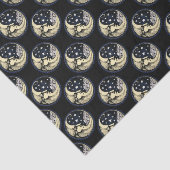 PAPIER DE SOIE de SOIE de lune-avec-étoiles (Détail)