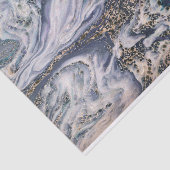 Papier de soie de soie de luxe bleu d'enveloppe de (Détail)