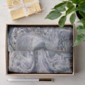 Papier de soie de soie de luxe bleu d'enveloppe de (Cadeau)