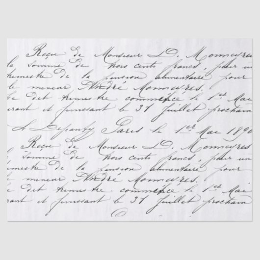 Papier de soie de soie de manuscrit (Recto)