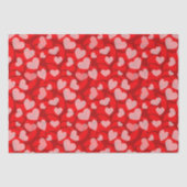 Papier de soie de soie de motif de coeurs de (Recto)