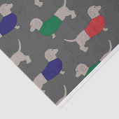 Papier de soie de soie de motif de Noël de teckel (Détail)