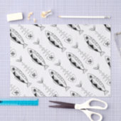 Papier de soie de soie de motif de poissons (Artisanat)