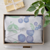 Papier de soie de soie de myrtille d'aquarelle (Cadeau)