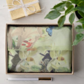 PAPIER DE SOIE DE SOIE DE PAPILLON ET DE MAGNOLIA (Cadeau)