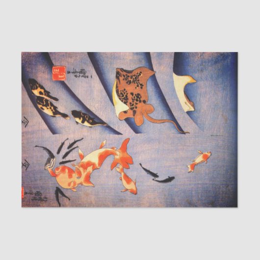 Papier de soie de soie de PASTENAGUE ET de CARPE (Recto)