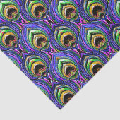 papier de soie de soie de plume de paon (Détail)