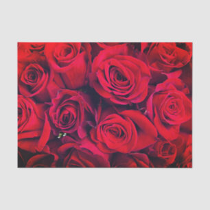 Papier de soie de soie de roses rouges de Mlle