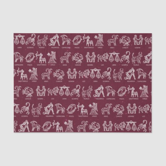 Papier de soie de soie de signe de zodiaque (Recto)