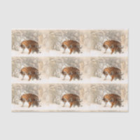 Papier de soie de soie de tigres d'hiver